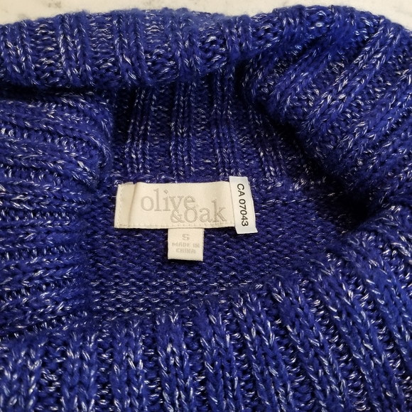 🧥 COBALT BLUE COWL NECK SWEATER - Picture 4 of 8
